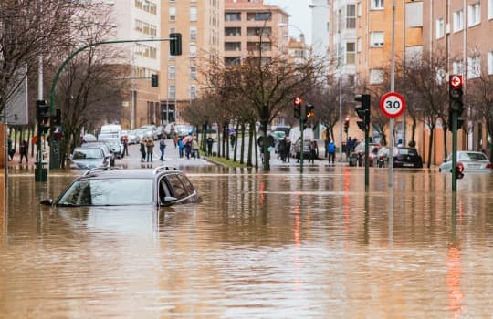 Flooded road