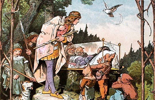 An illustration of Snow White