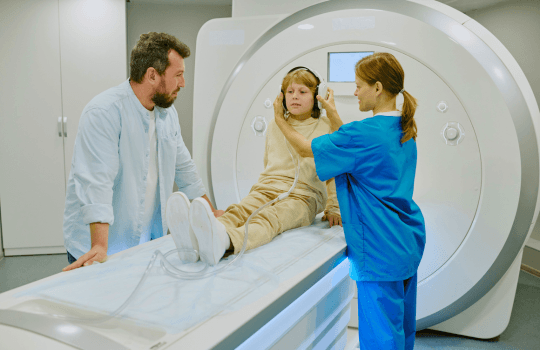 Child having an MRI