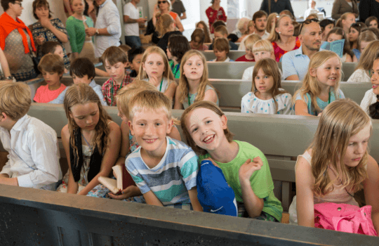 Group of young children