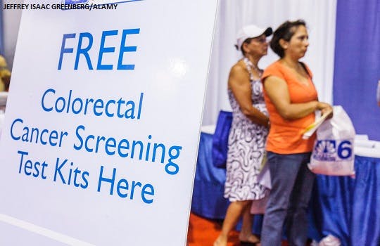 A sign for colorectal cancer screening