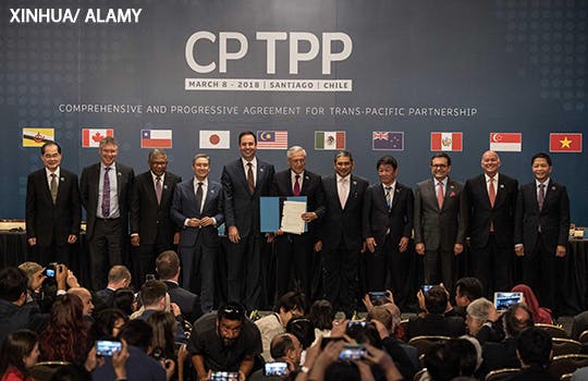 CPTPP signing ceremony in 2018
