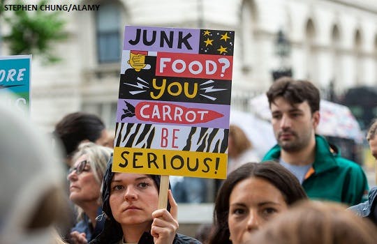 A protest about junk food