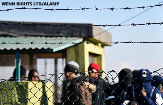 A migrant detention centre in Italy