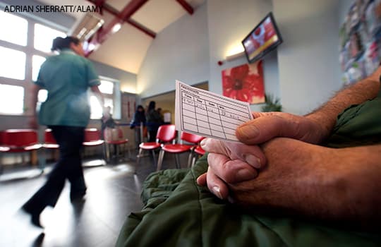 A person in a waiting room