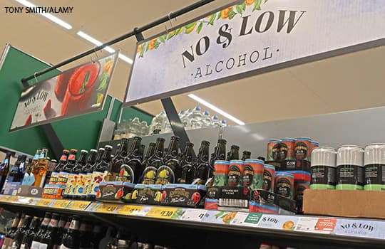 No and low alcoholic drinks