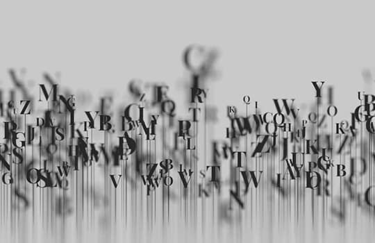 Abstract design with letters