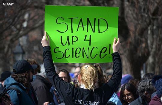 Stand up for science protest