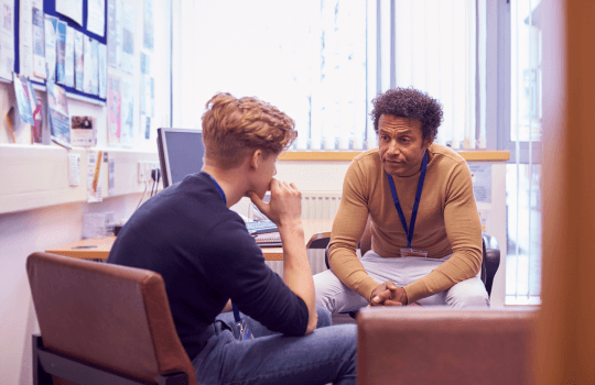 A young person having a mental health appointment